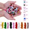 Bead Bracelet Making Kit, Bead Friendship Bracelets Kit with Pony Beads Letter Beads Charm Beads and Elastic String for Bracelet and Jewelry Making Rainbow Colors